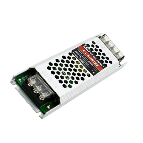 Transformateur d'alimentation pour pilote LED Ultra fin, DC12V 60W, 240V pour bande LED ~ 2358