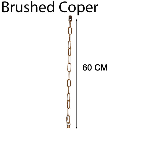 Lustre à Suspension en cuivre brossé, extension de chaîne, plafonnier ~ 1050