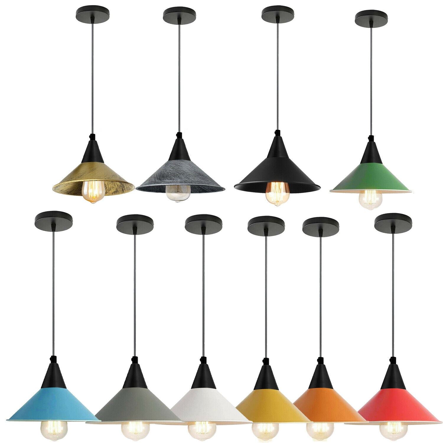 cone shade pendant light