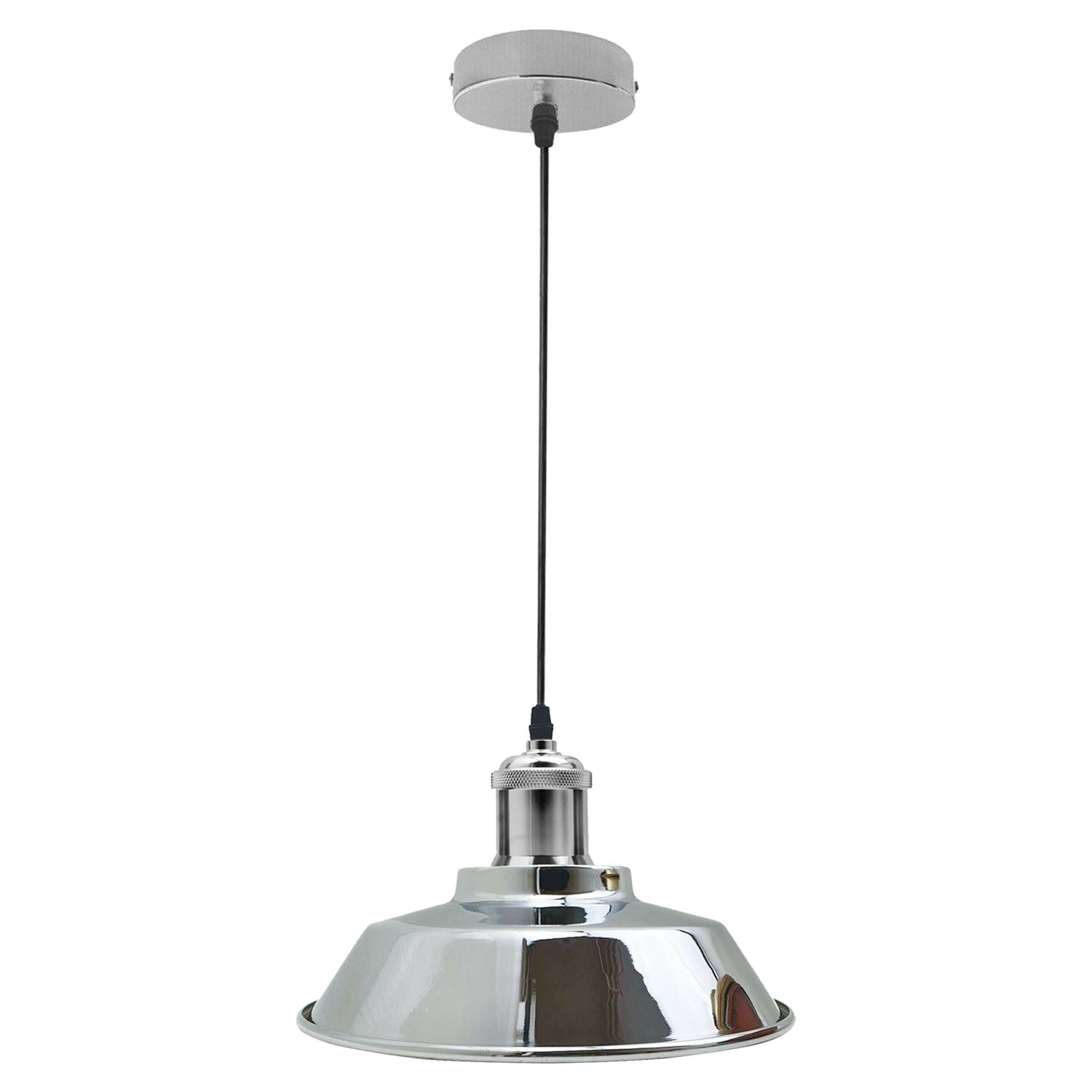 Vintage Modern Industrial Ceiling Lamp Shade Pendant Light Retro Loft Satin Nickel~1322 - LEDSone UK Ltd