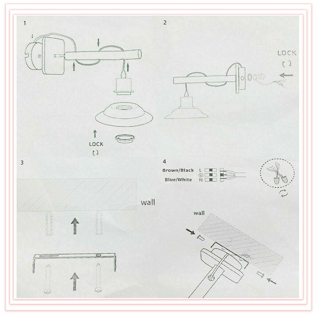 Vintage Modern Indoor Wall Sconce Wall Light Lamp Fitting Fixture For Bar, Bedroom, Dining Room, Guestroom~1327 - LEDSone UK Ltd