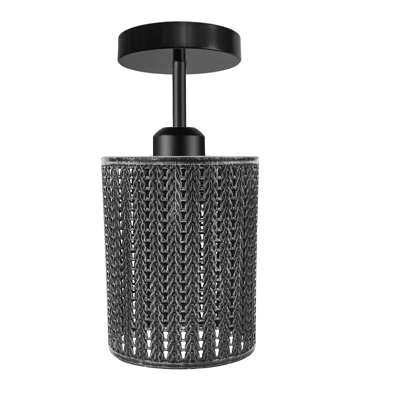 Metal Ceiling Light Shade Pendant Industrial Barrel Wire Cage Lampshade Lamp~1406 - LEDSone UK Ltd