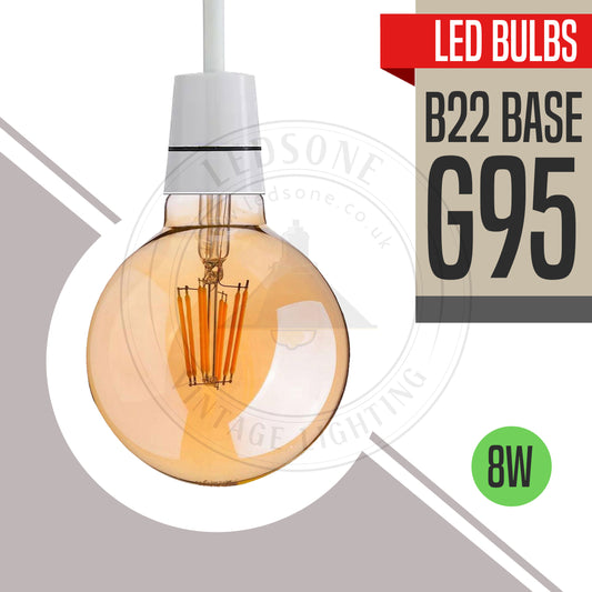Ampoules rétro LED vintage G95 B22 8W à intensité variable ~ 3085