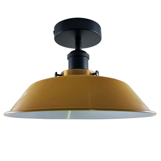 Modern Industrial Ceiling Light Fitting Flush Mount Light Metal Shade~1228 - LEDSone UK Ltd