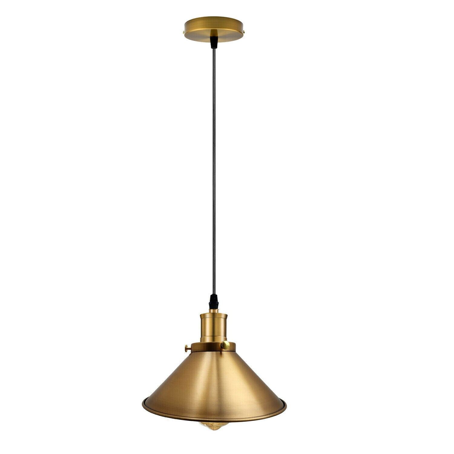 Modern Industrial Style Metal Cage Single Pendant Light Yellow brass Ceiling Light Fixture~1262 - LEDSone UK Ltd