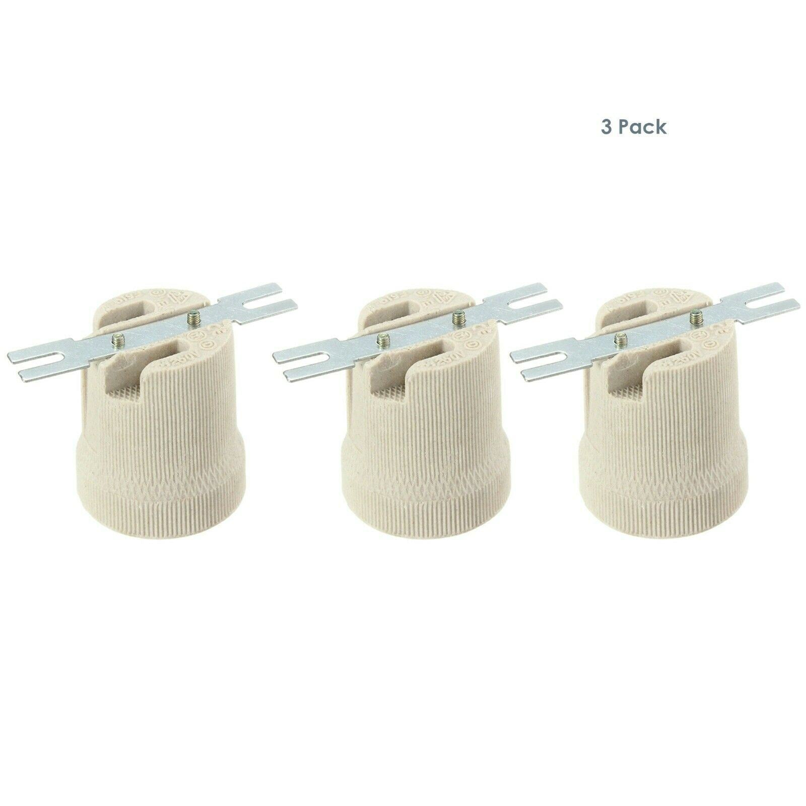 Ceramic Porcelain ES E27 Vintage Edison Screw Heat Bulb High Temperature Ceramic Socket~1362 - LEDSone UK Ltd