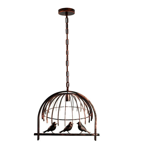 Lustre industriel de plafond de Cage à oiseaux, suspension de Loft avec ampoule gratuite ~ 2256