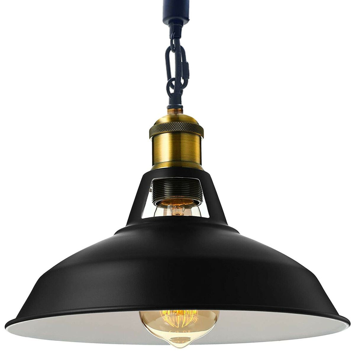 Slotted Shape Metal Ceiling Pendant Light Modern Hemp Hanging Retro Lamps~1653 - LEDSone UK Ltd