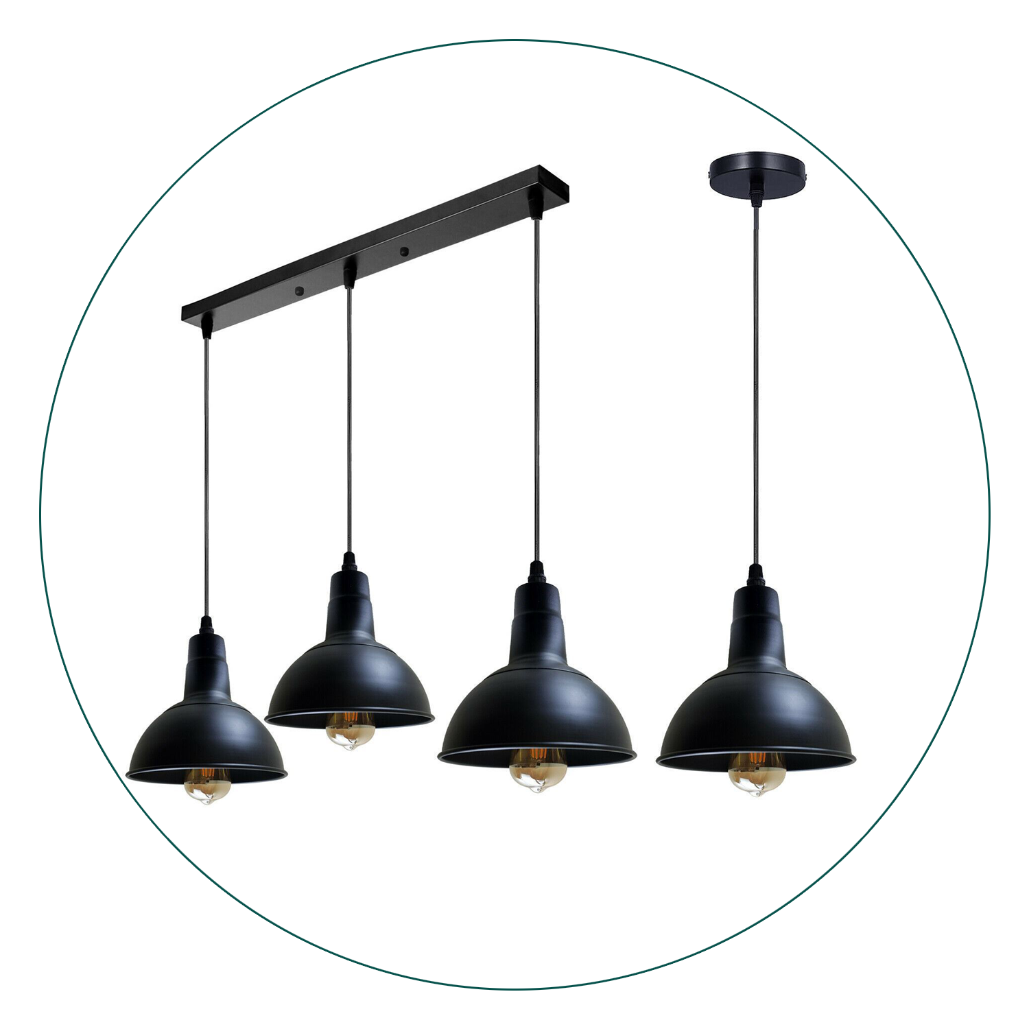 Retro Industrial Chandelier Ceiling Vintage Metal  Light Shade Pendant light~1134 - LEDSone UK Ltd