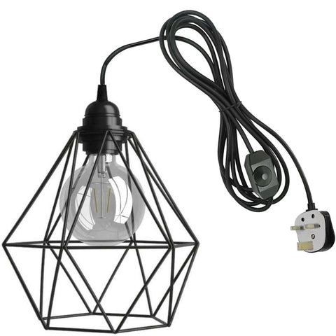 Gradateur 4m câble en caoutchouc lampe ensemble avec abat-jour ~ 1862