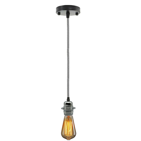 Support de lampe suspendu flexible en tissu avec rosace de plafond ~ 2336