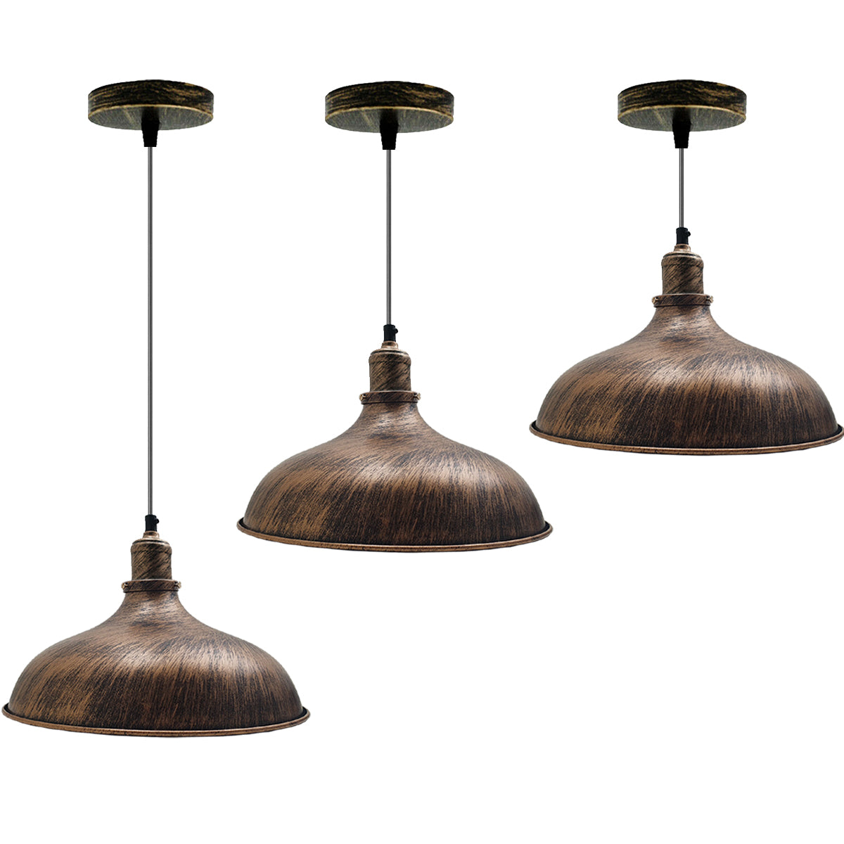 Brushed Copper Industrial Retro Ceiling Pendant Light