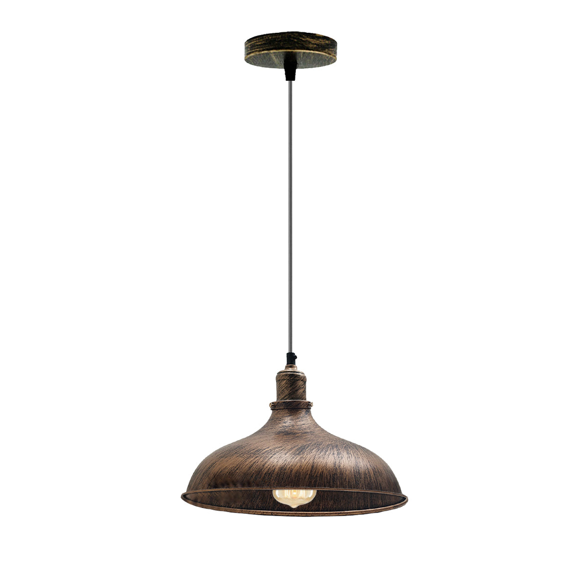 Brushed Copper Industrial Retro Ceiling Pendant Light