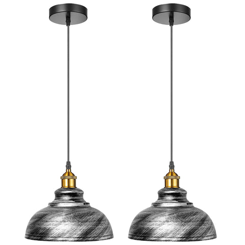 Paquet de 2 lampes suspendues industrielles vintage - Style Loft rétro ~ 3569