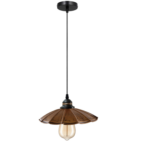 Abat-jour ondulé Style rétro en métal Vintage plafond suspension lumière éclairage moderne Design industriel ~ 1411