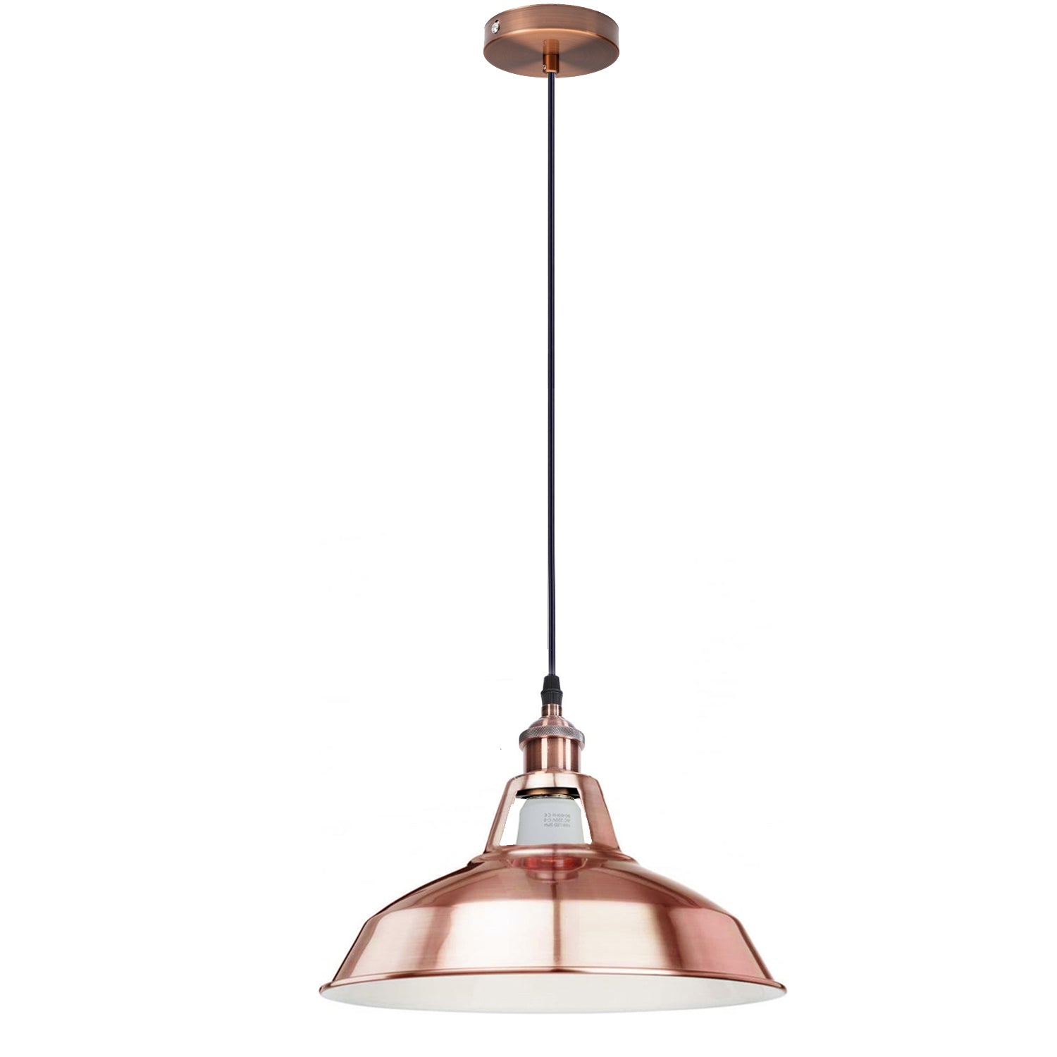 vintage industrial metal retro ceiling pendant light copper shade~1297 - LEDSone UK Ltd