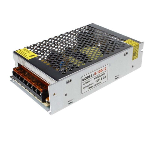 Alimentation LED 100W 8,3A, transformateur IP20 240V AC à 12V DC ~ 3340