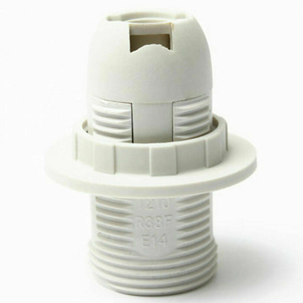 E14 Screw Lampshade Light holder Collar Ring Adaptor Bulb Holder White~1831 - LEDSone UK Ltd