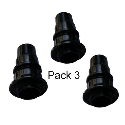 Bakelite Black E14 Light Bulb Lamp Holder Holder Pack 3~2467 - LEDSone UK Ltd