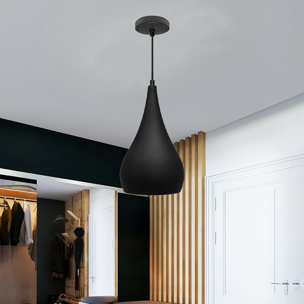 LEDSone industrial vintage Black Orange Adjustable Ceiling Pendant Lights~1592 - LEDSone UK Ltd