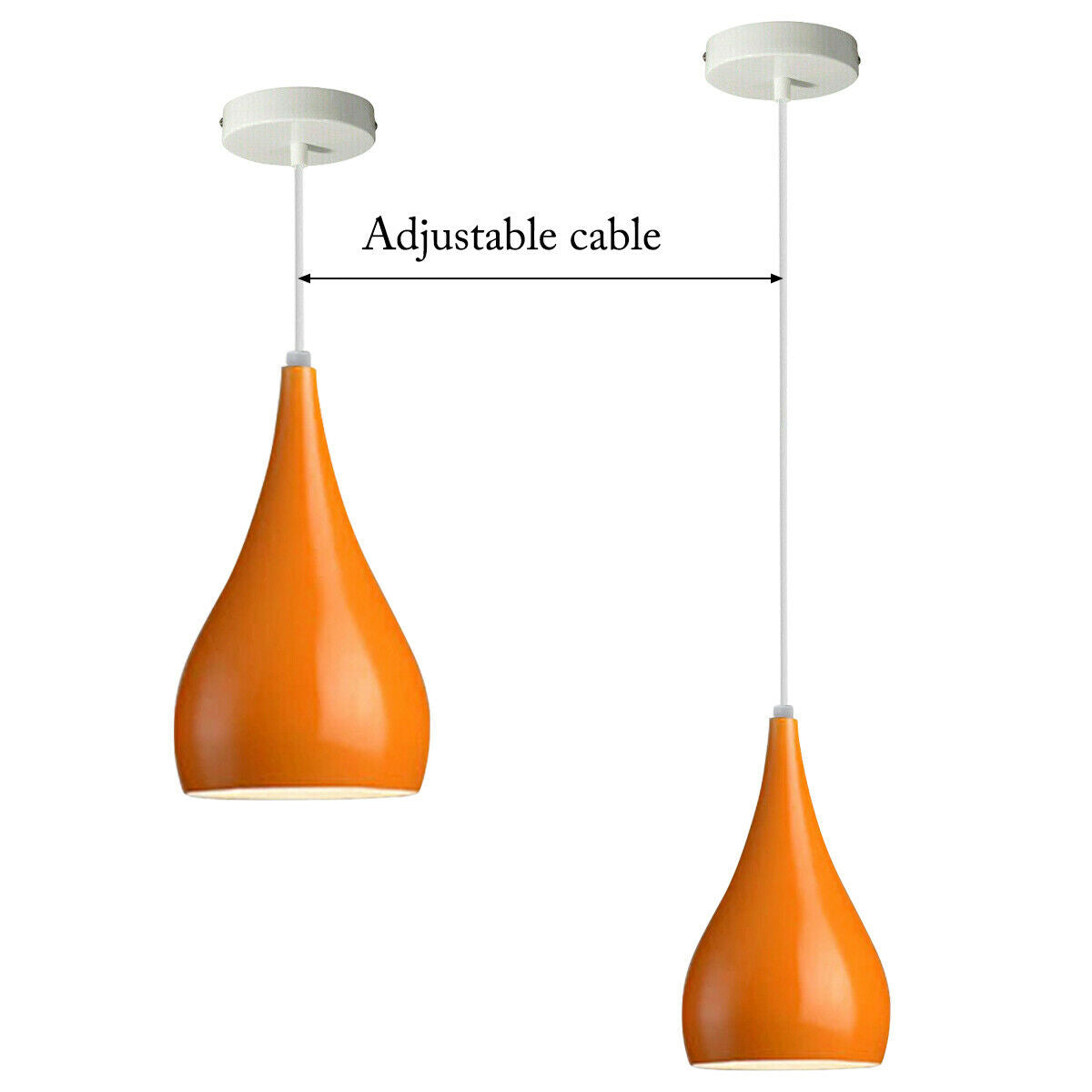 LEDSone industrial vintage Black Orange Adjustable Ceiling Pendant Lights~1592 - LEDSone UK Ltd