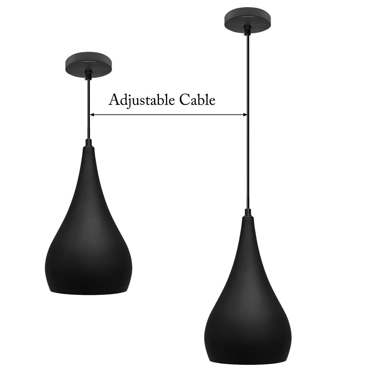 LEDSone industrial vintage Black Orange Adjustable Ceiling Pendant Lights~1592 - LEDSone UK Ltd