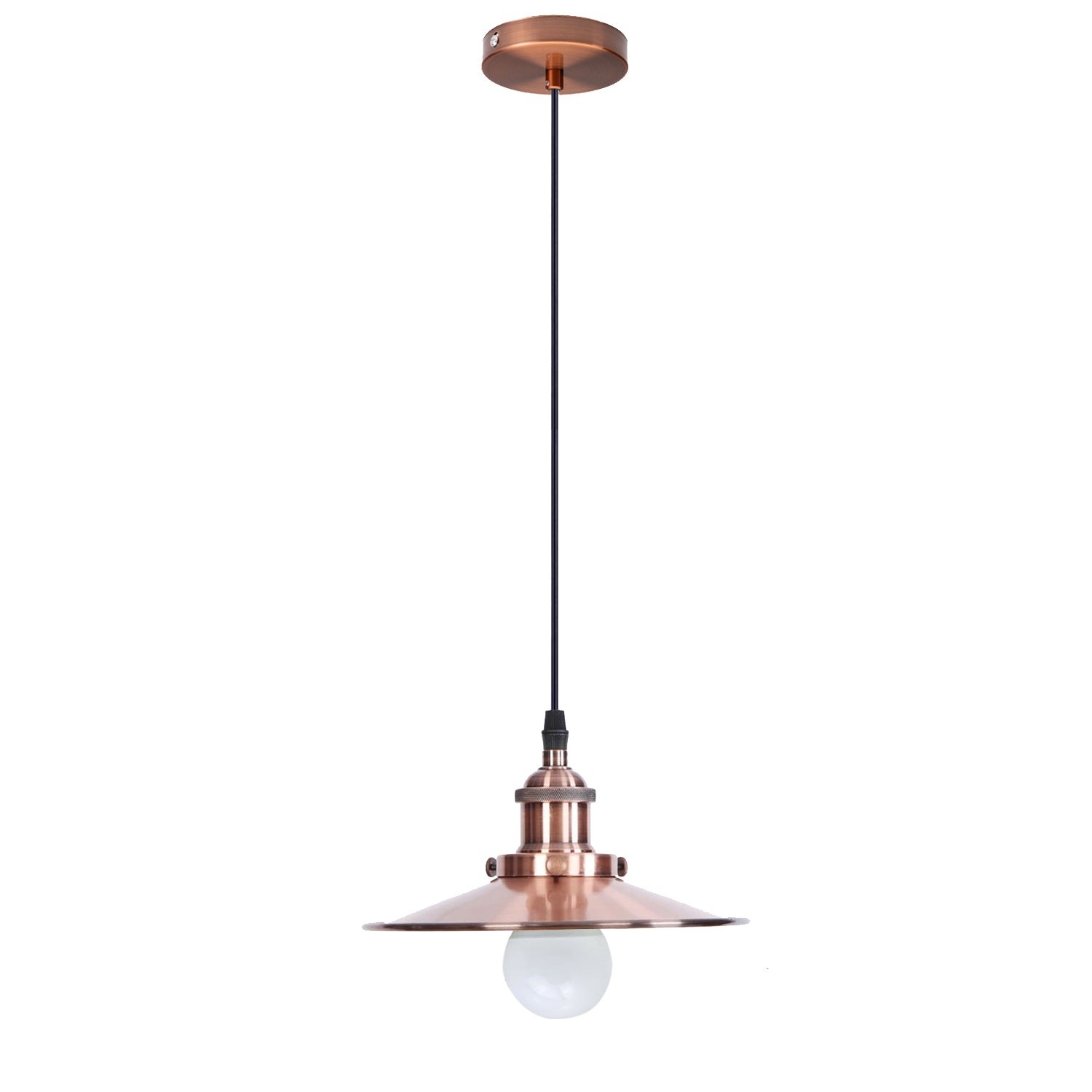 vintage industrial metal retro ceiling pendant light copper shade~1297 - LEDSone UK Ltd