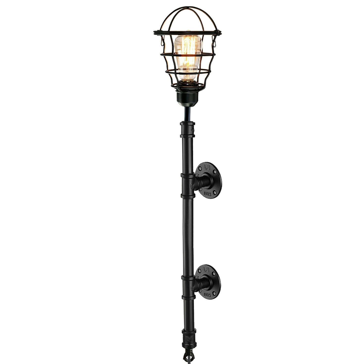 Retro Industrial Farmhouse Rustic Style Light Fitting Pipe Wall Lighting~3405 - LEDSone UK Ltd