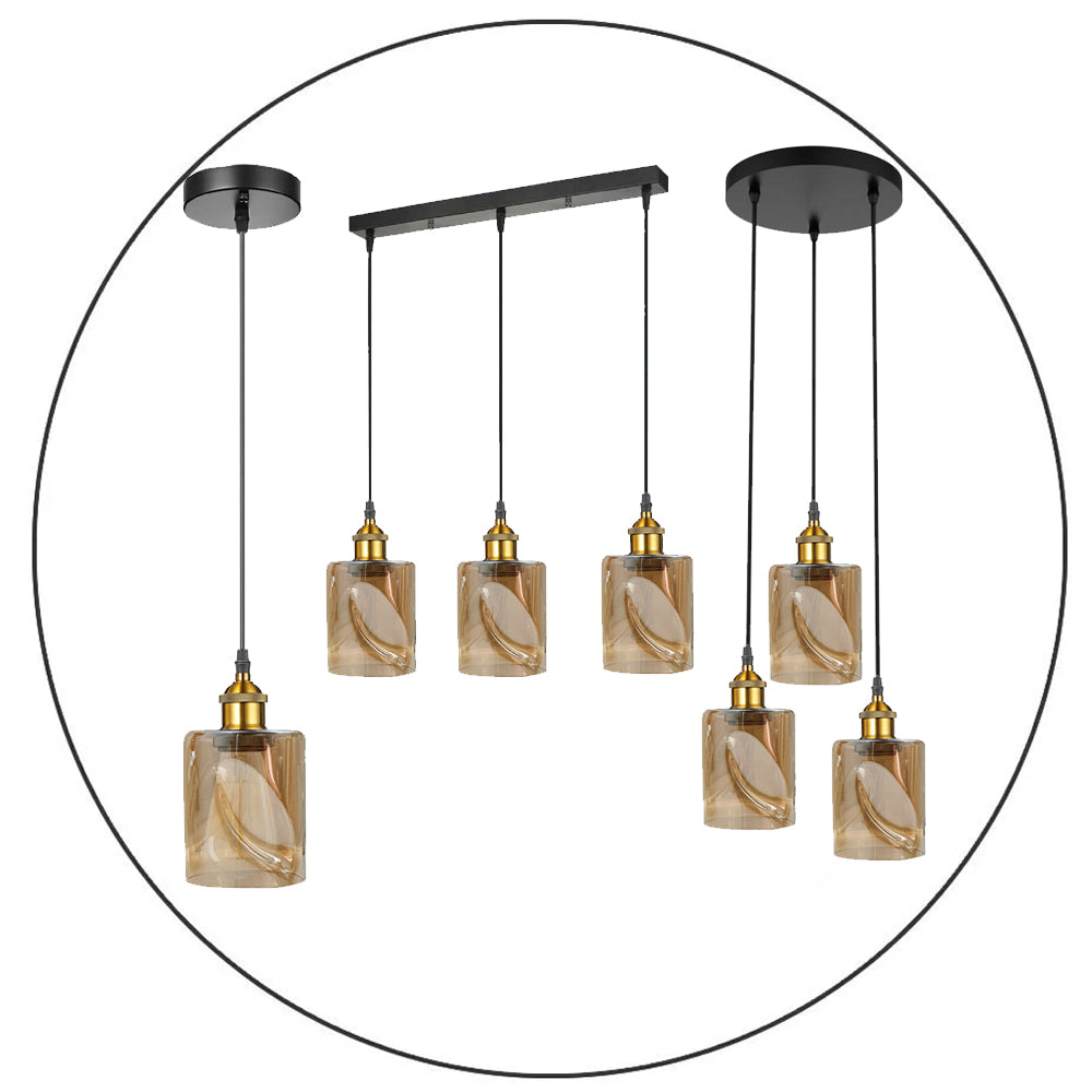 Vintage Industrial Retro Pendant Light Suspended Ceiling Lights Style Glass Lamp Shade~2054 - LEDSone UK Ltd