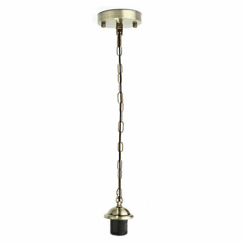 Plafonnier en métal de différentes couleurs, support de lampe parapluie E27, suspension avec chaîne ~ 4037