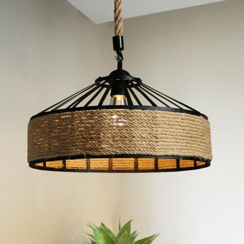 Hanging Lamp Hemp Rope Light Ceiling Pendant Light~1536 - LEDSone UK Ltd