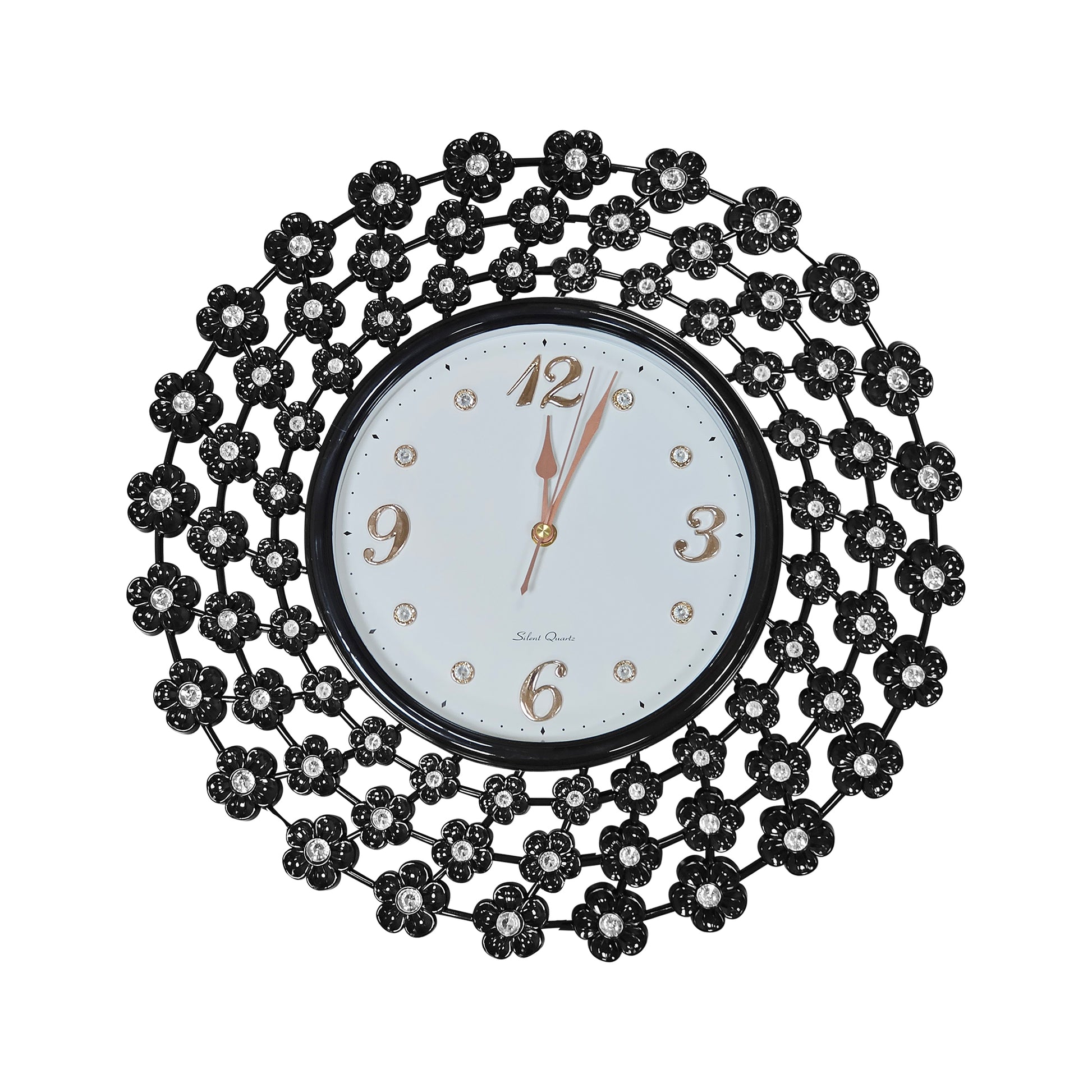 Decorative Handcrafted Flower Artwork Wall Clocks