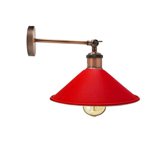 Industrial Wall Lamp Retro Light Red Colour Vintage Wall Sconce Lights~2316 - LEDSone UK Ltd