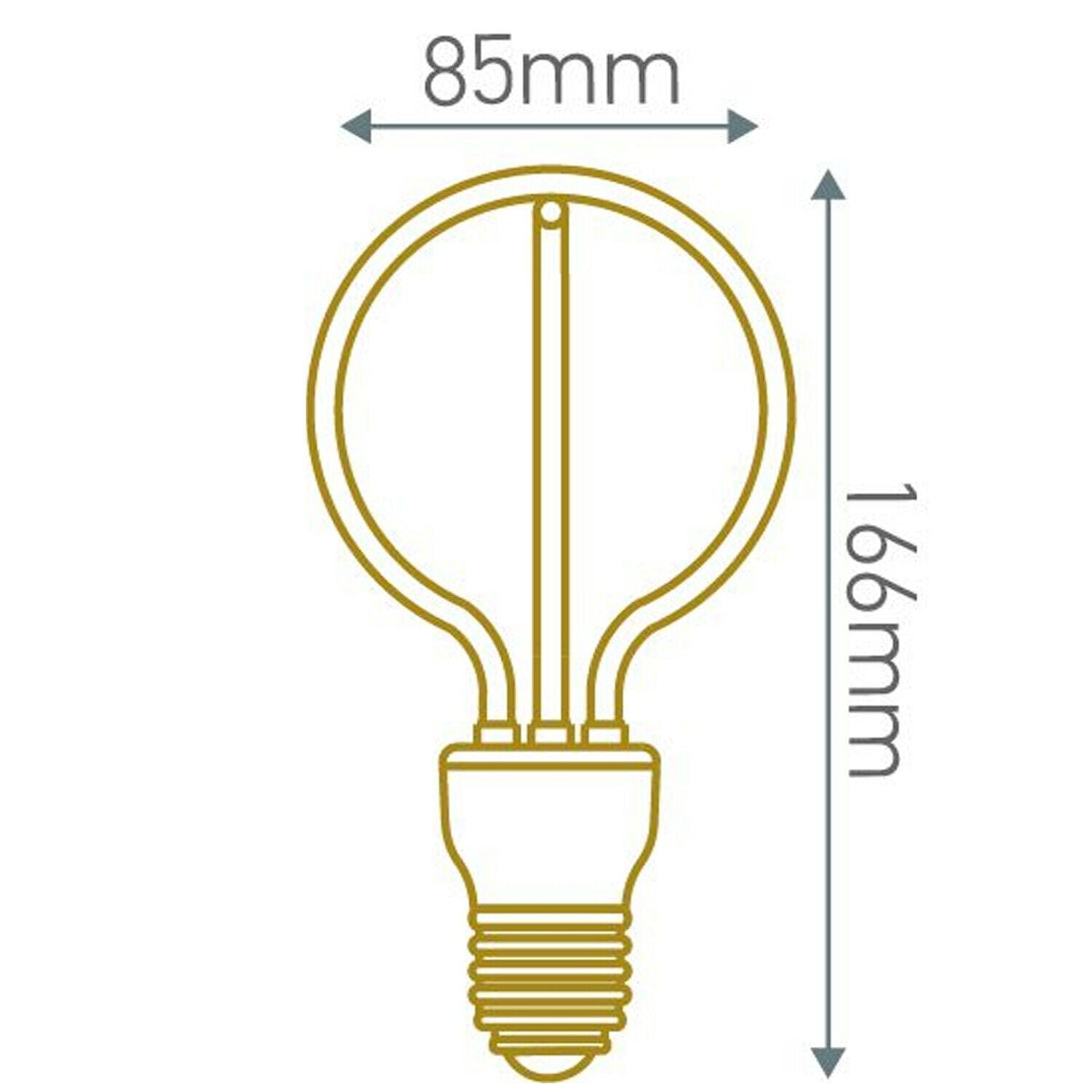 3 Pack 8W Retro LED Soft Filament E27 Decorative Industrial Light~1007 - LEDSone UK Ltd