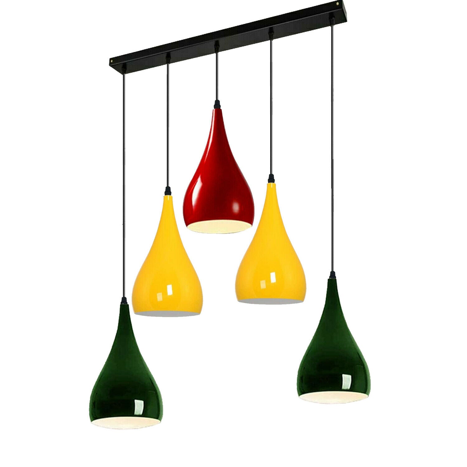 Colour Retro Dining Room Pendant Lamp E27 Vintage Metal Industrial Chandelier~1631 - LEDSone UK Ltd