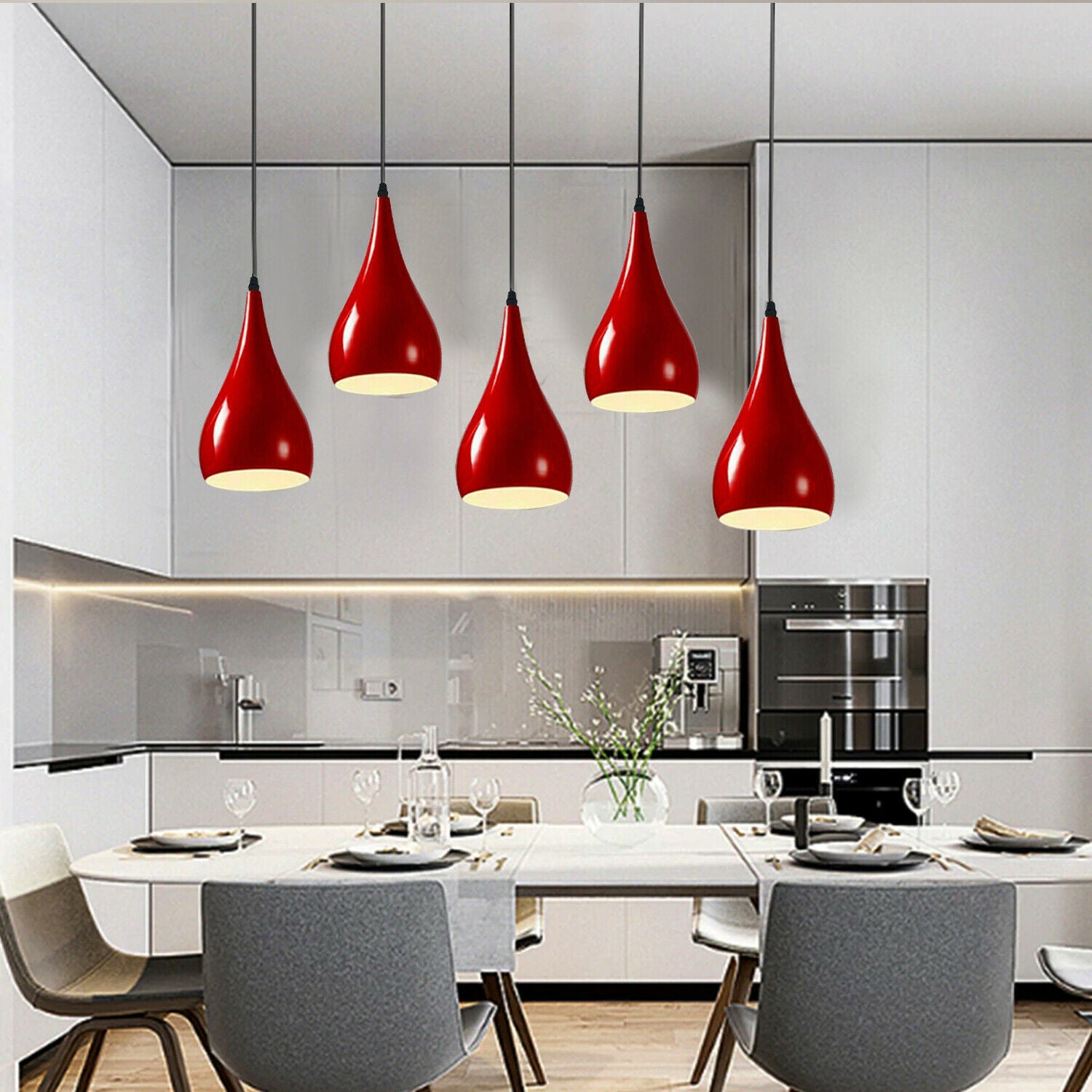 Red 5 Outlet Ceiling Light Fixtures