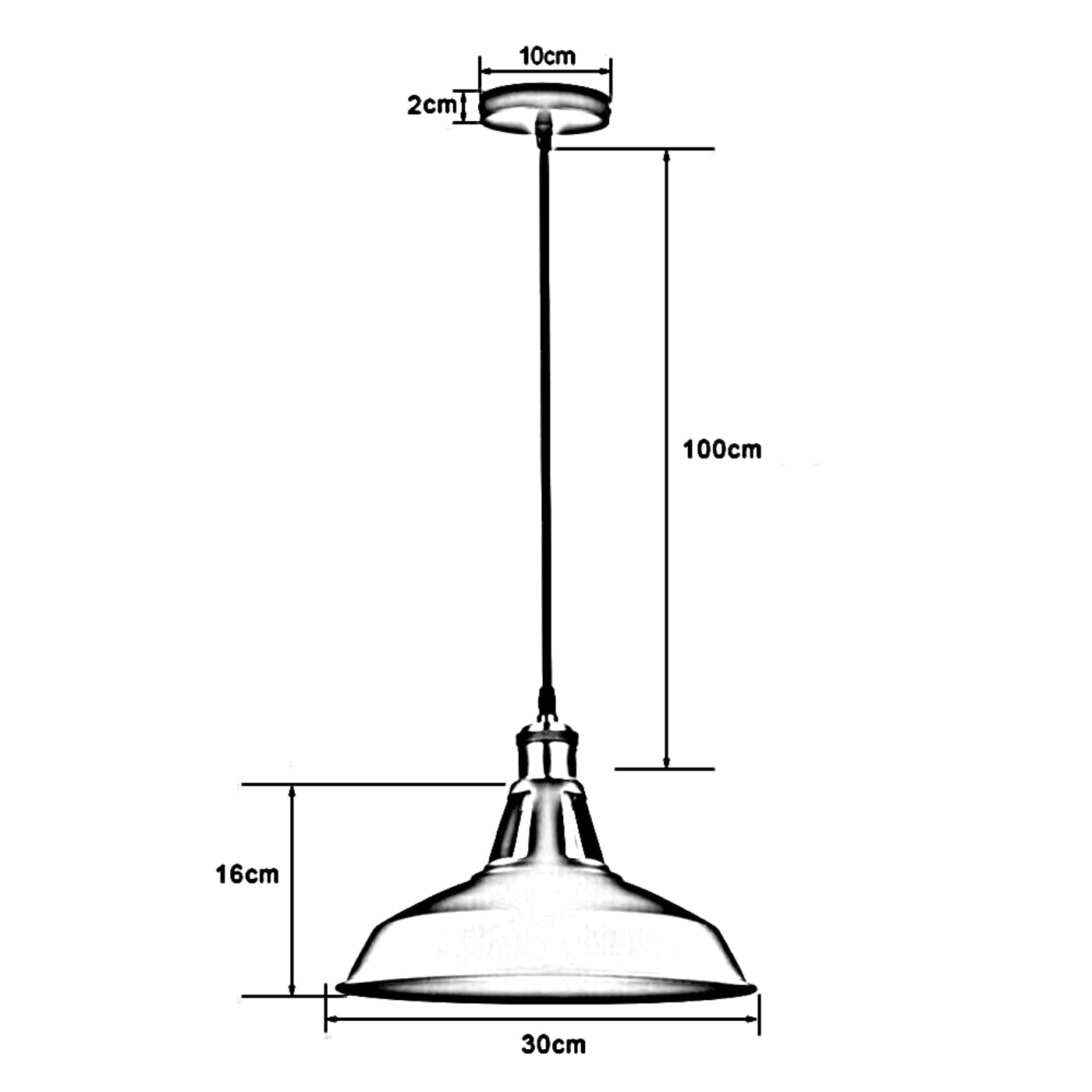 Modern Red Colour Lampshade Industrial Retro Style Metal Ceiling Pendant Lightshade~2557 - LEDSone UK Ltd