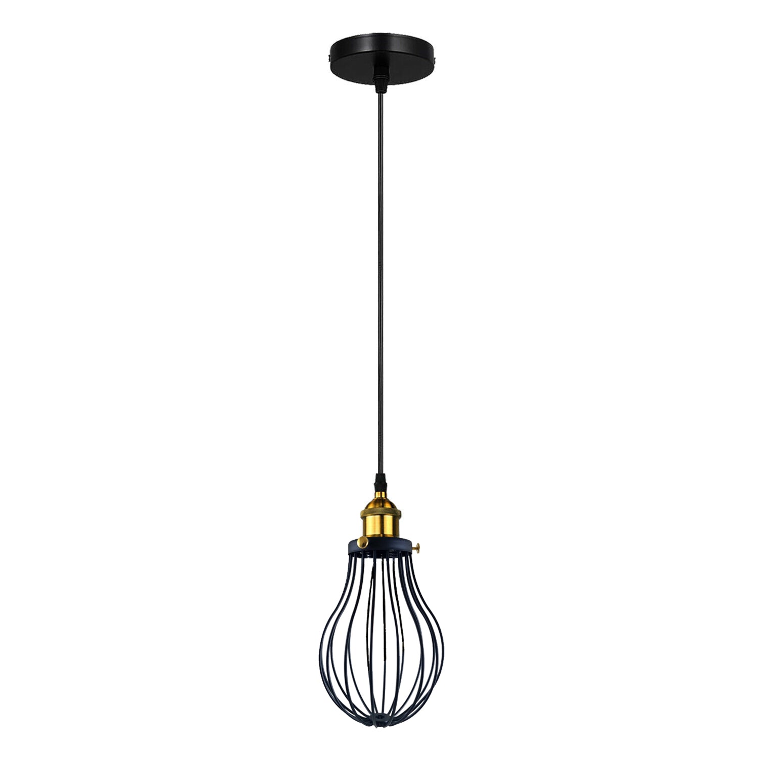 Industrial 3 heads Black hanging Pendant Accessories Ceiling Light Cover Decorative Cage light fixture~3427 - LEDSone UK Ltd