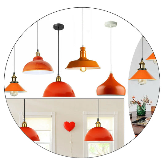 Retro Orange Ceiling Wall Lamp Shade Pendant Light