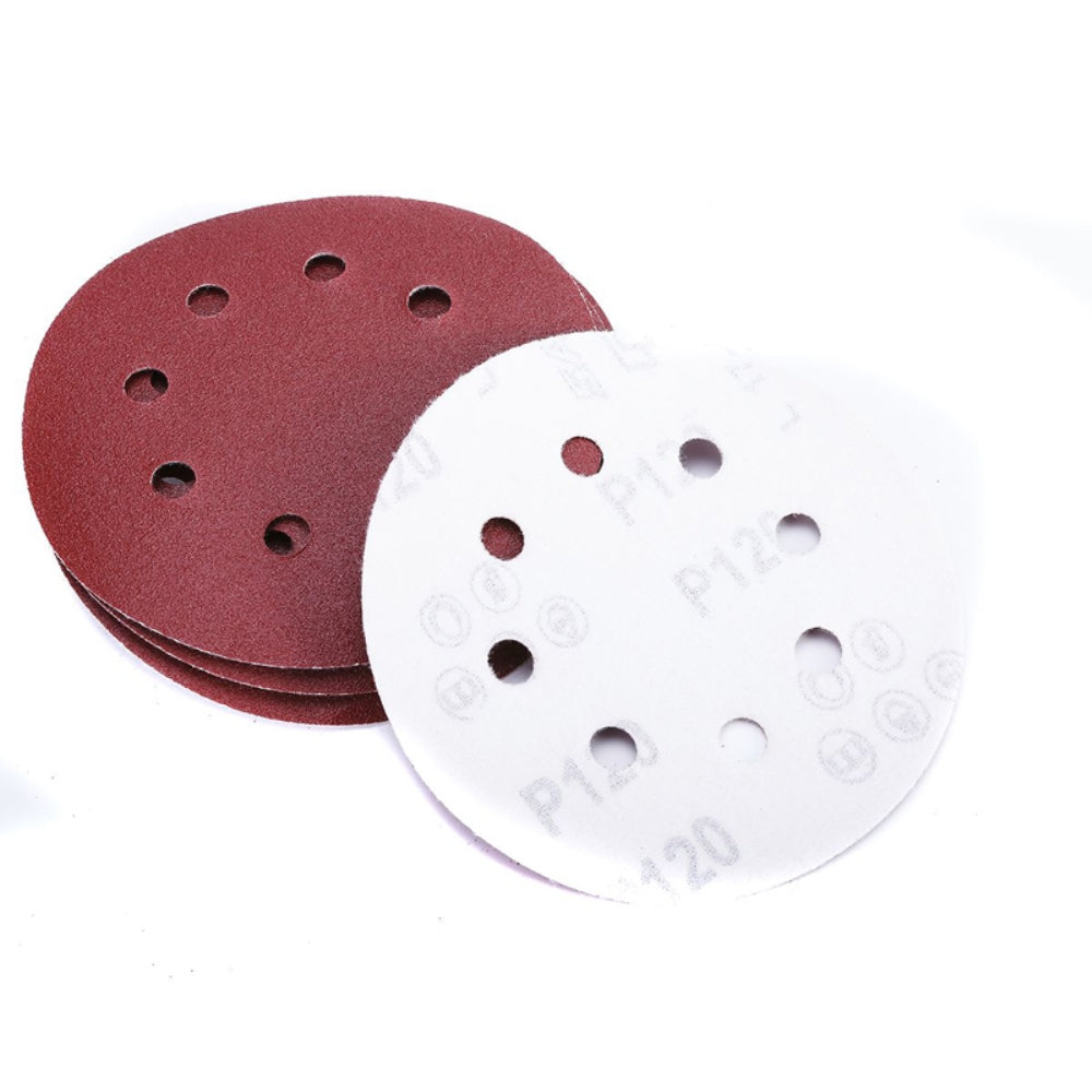 P-120 5 inch 8 Hole Sanding Discs Grind Paper Sanding Disc~2348 - LEDSone UK Ltd
