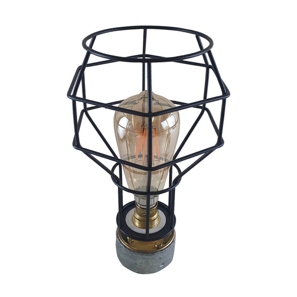 Industrial Lighting Ceiling or Wall Iron Pipe Cage Light