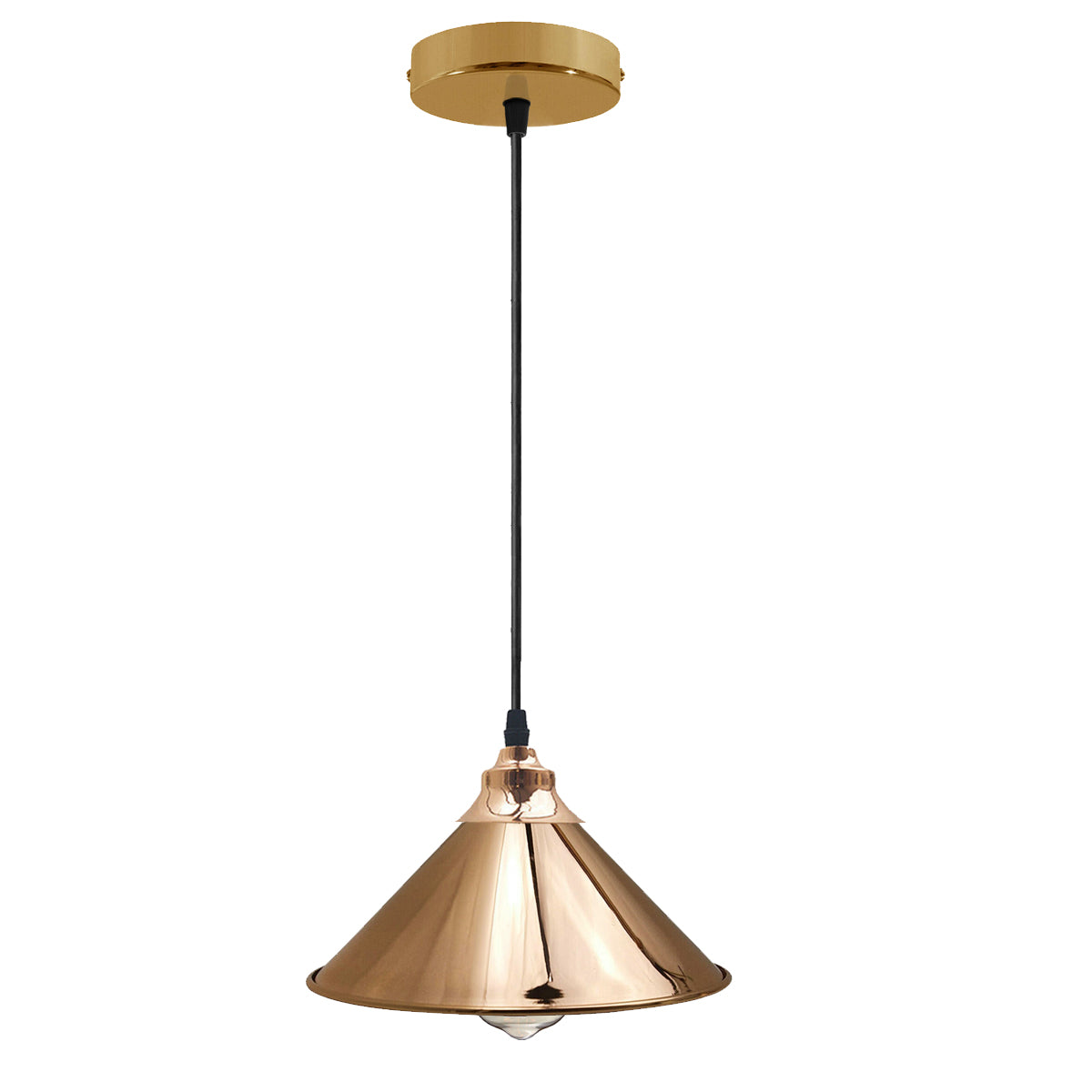 French Gold Pendant Lights Gold Ceiling Lights Metal Industrial Light Shade~1519 - LEDSone UK Ltd