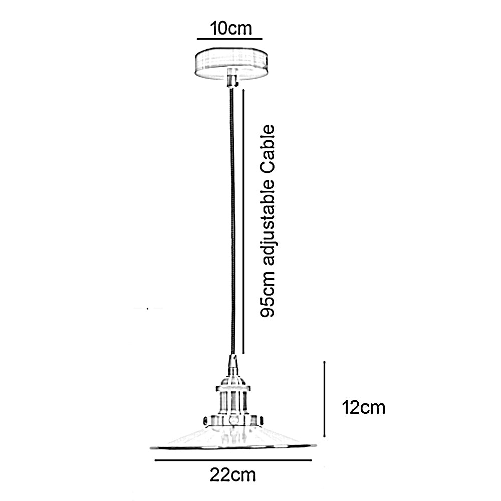 Vintage Industrial Metal Ceiling Pendant Light Shade Modern Hanging Retro Light~2166 - LEDSone UK Ltd