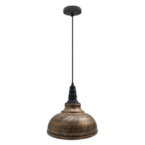 Éclairage suspendu courbé en métal plafond suspendu vintage industriel ~ 1587