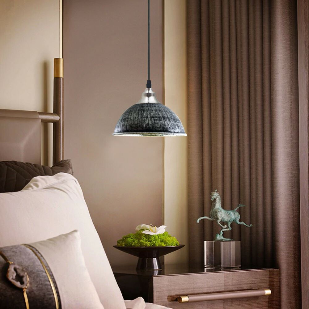 Industrial Ceiling Pendant Light Fitting Metal Dome Shape 21cm~1586 - LEDSone UK Ltd