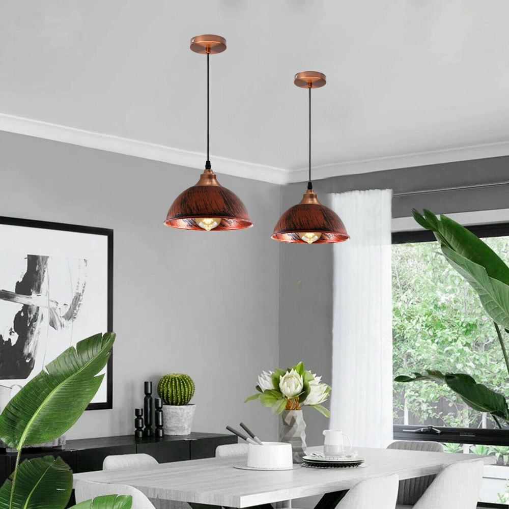 Industrial Ceiling Pendant Light Fitting Metal Dome Shape 21cm~1586 - LEDSone UK Ltd