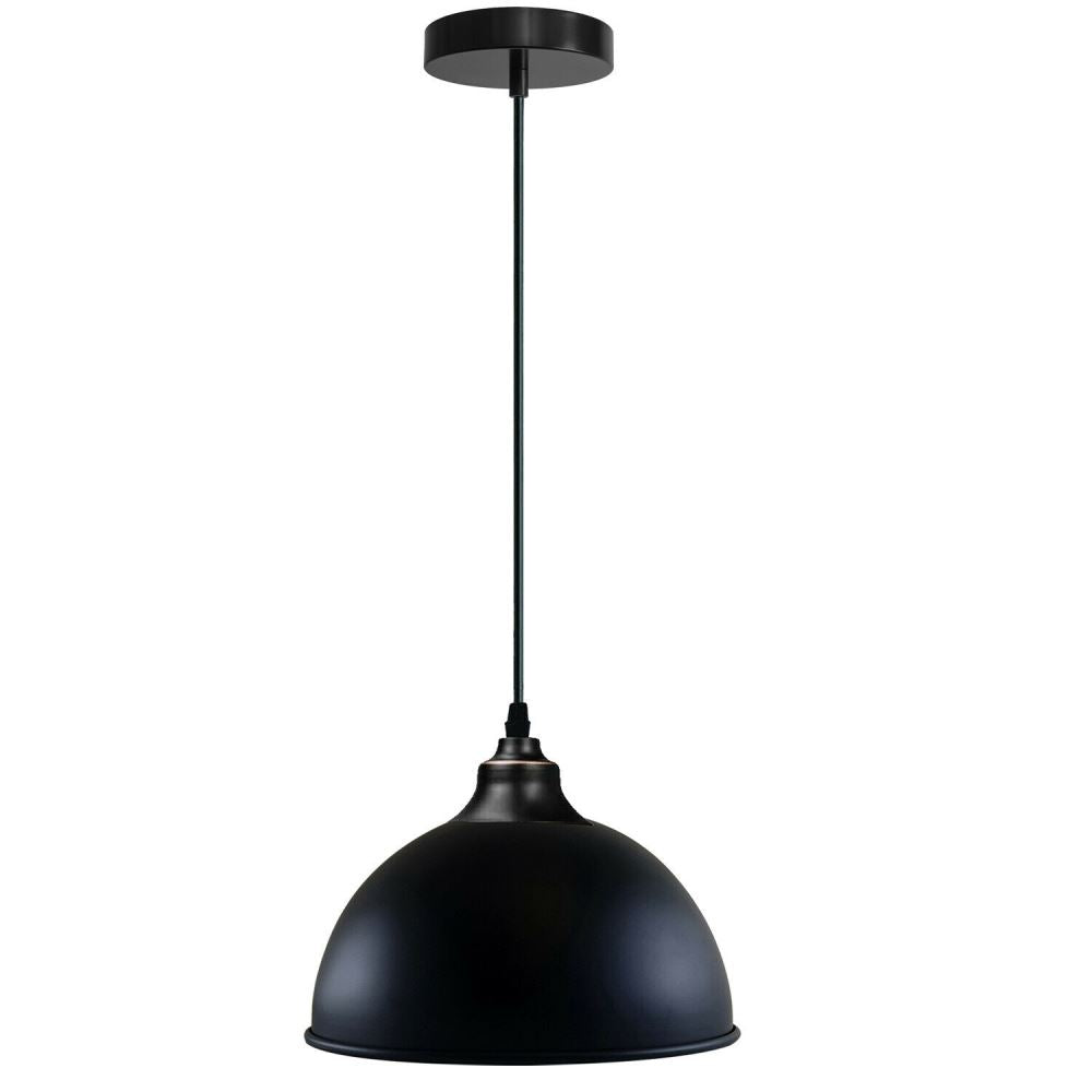 Industrial Ceiling Pendant Light Fitting Metal Dome Shape 21cm~1586 - LEDSone UK Ltd