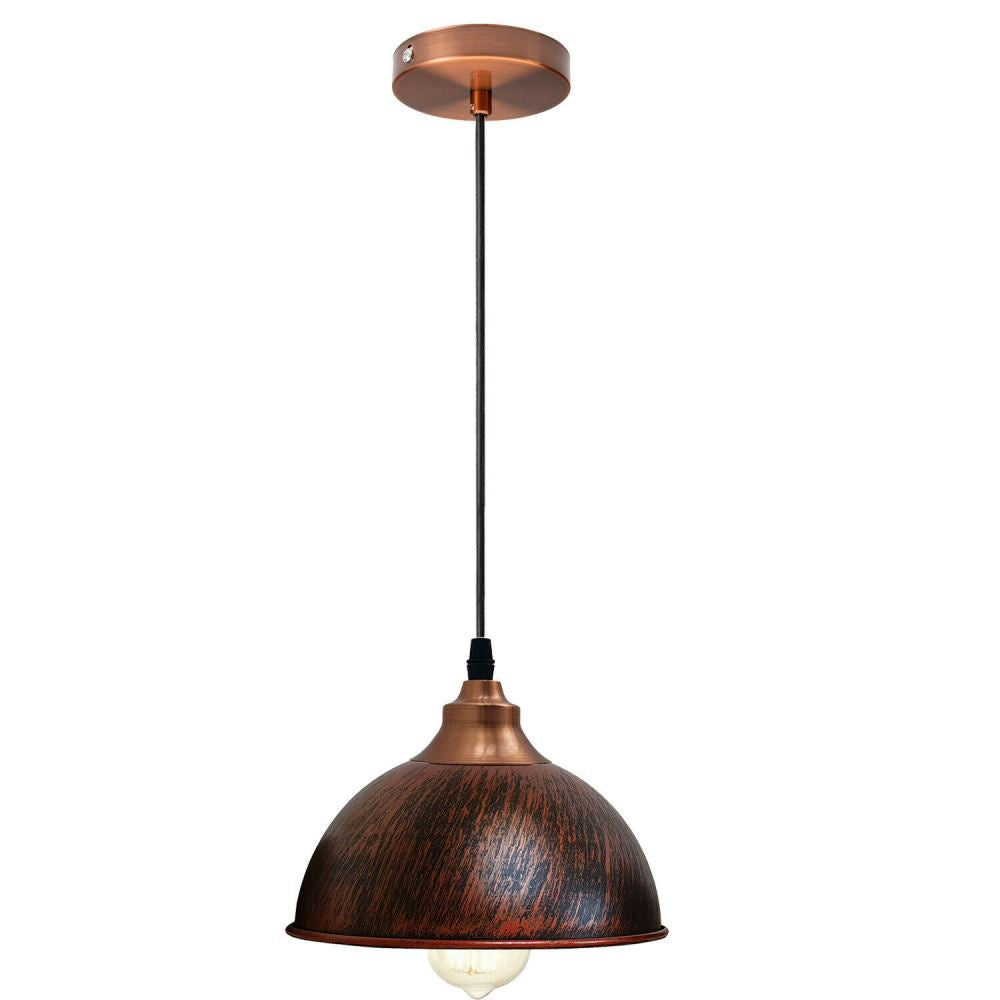 Industrial Ceiling Pendant Light Fitting Metal Dome Shape 21cm~1586 - LEDSone UK Ltd