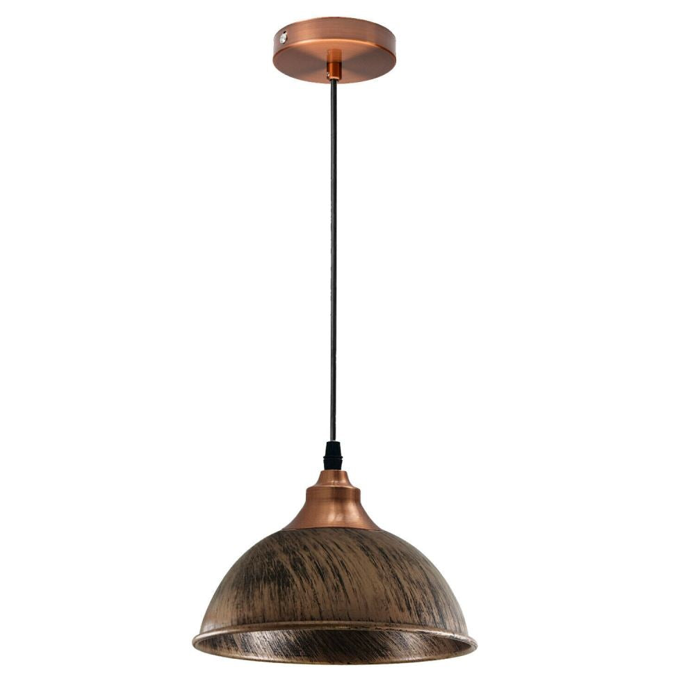 Industrial Ceiling Pendant Light Fitting Metal Dome Shape 21cm~1586 - LEDSone UK Ltd