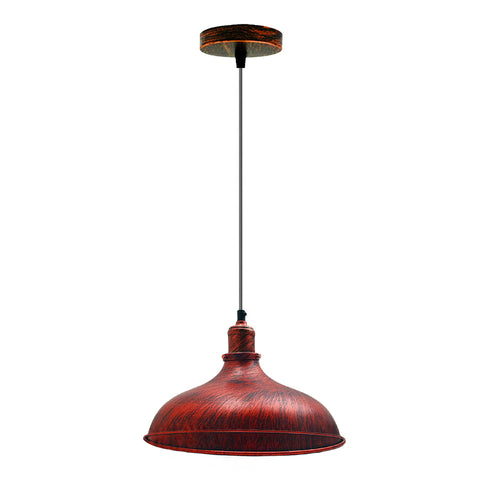 Lampe suspendue de plafond rétro industrielle rouge rustique ~ 1480
